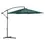 Thumbnail: Outsunny 3M Dark Green Cantilever Umbrella - Hanging Banana - Crank Handle