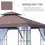 Thumbnail: Outsunny 3 x 3(m) Patio Gazebo Canopy Garden Pavilion Tent Shelter 2 Tier Roof
