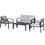 Thumbnail: Outsunny 4pcs Garden Sofa Set 2 Single Armchair, 1 Bench & 1 Coffee Table Set