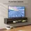 Thumbnail: Black High Gloss HOMCOM Floating TV Unit, Wall Mounted TV Cabinet for TVs up to 65", High Gloss