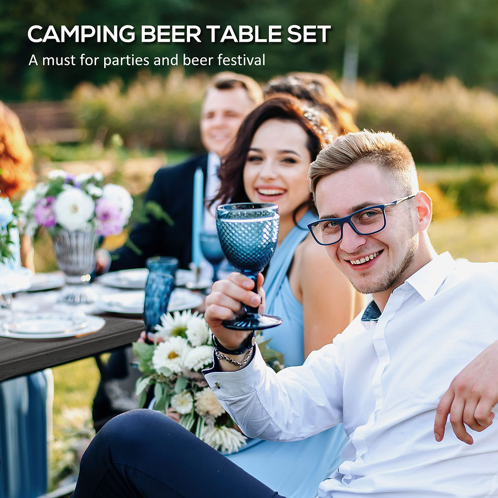 Thumbnail: Outsunny Folding Picnic Table with 2 Benches, 3-Piece Portable Garden Furniture