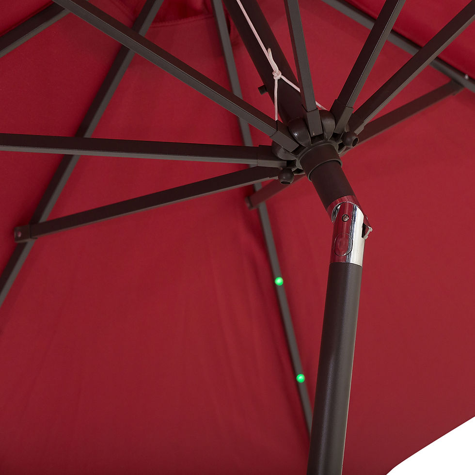 Thumbnail: Φ2.7m Garden 24 LED Light Parasol Solar Outdoor Tilt Sun Umbrella Patio Club Par