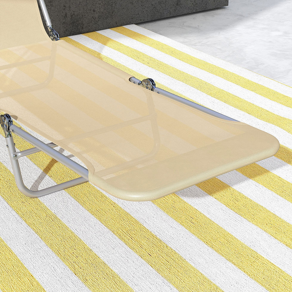 Thumbnail: Set of Two Steel Frame Sun Loungers, with Reclining Backs - Brown
