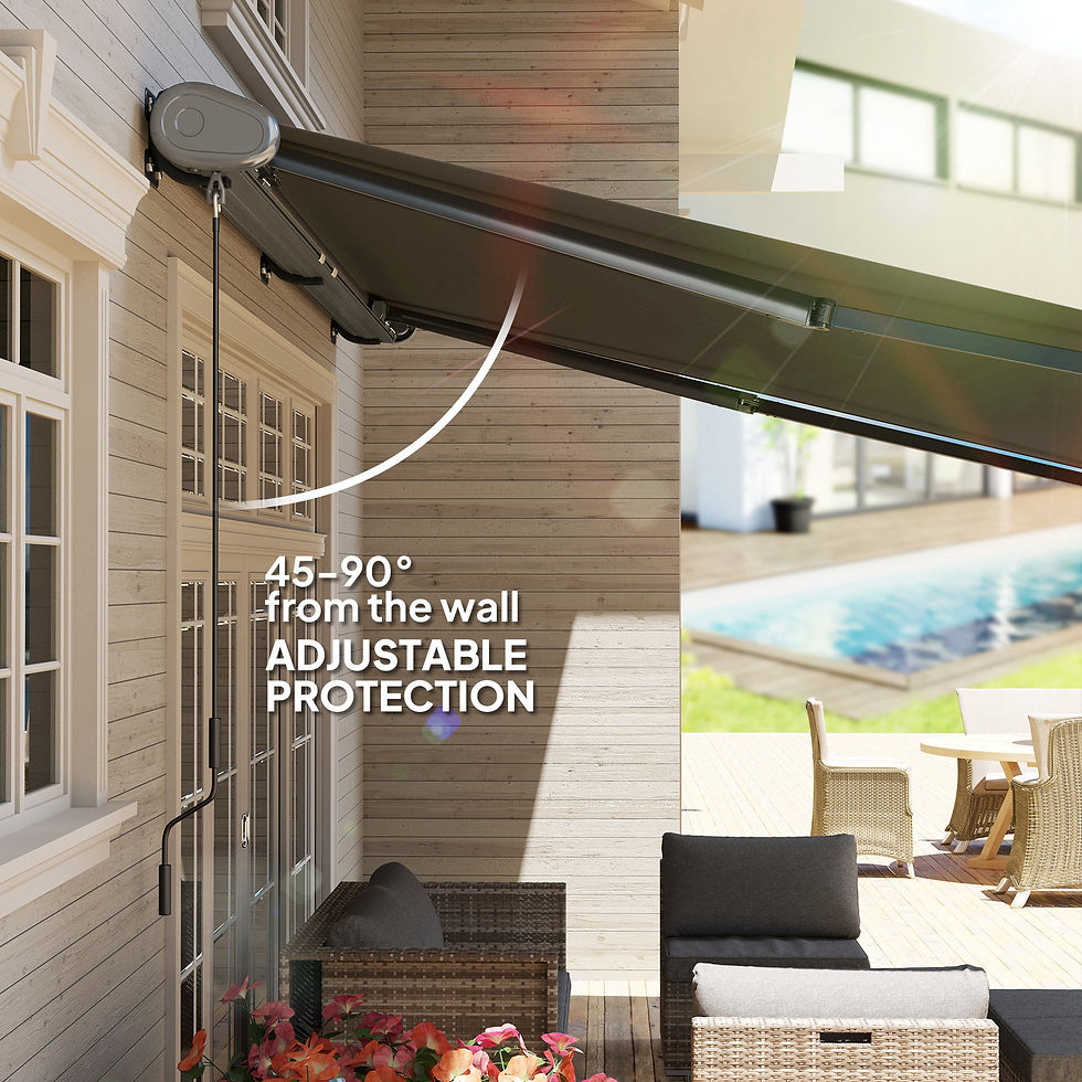 Thumbnail: 4 x 3(m) Full Cassette Electric Awning with Remote Controller, Aluminium Frame D