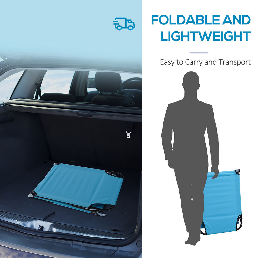 Thumbnail: Outsunny Garden Sun Lounger, with Five-Position Back - Light Blue