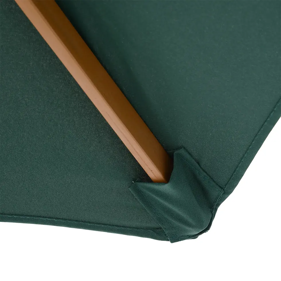 Thumbnail: Outsunny Green 2.5m Parasol Sun Shade Patio Outdoor Wooden Umbrella Canopy