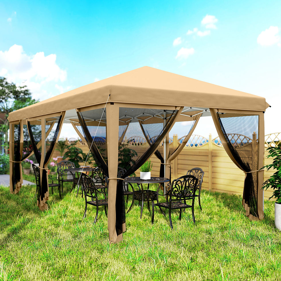 Thumbnail: 3 x 6m Pop Up Gazebo, Outdoor Canopy Shelter, Marquee Party Wedding Tent with 6
