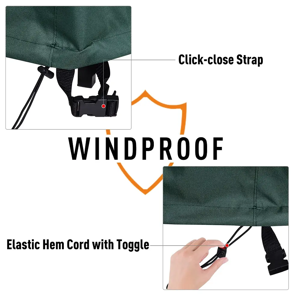 Thumbnail: Outsunny Garden Patio Large Furniture Set Round Cover 600D Oxford Waterproof