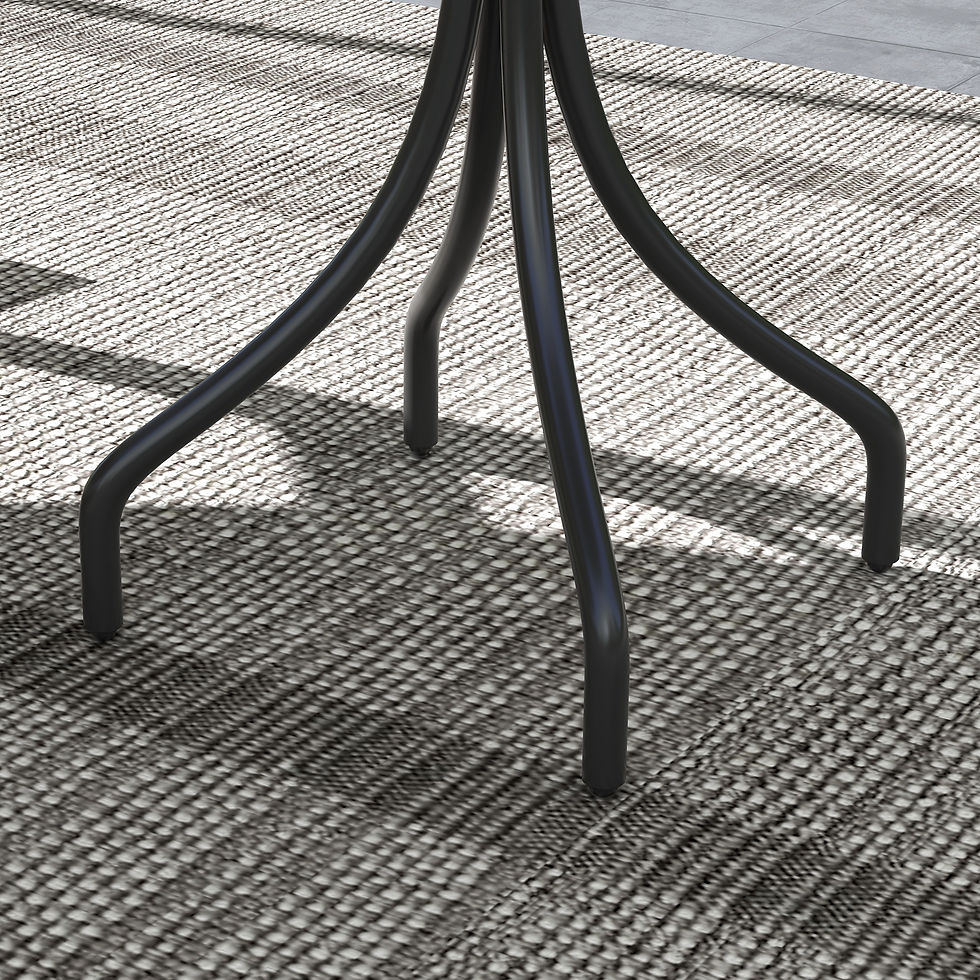Thumbnail: Outsunny Φ66cm Galvanised Steel Garden Table - Brown