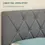 Thumbnail: HOMCOM Double Bed Frame with 5-Level Adjustable Linen Upholstered Headboard-Grey