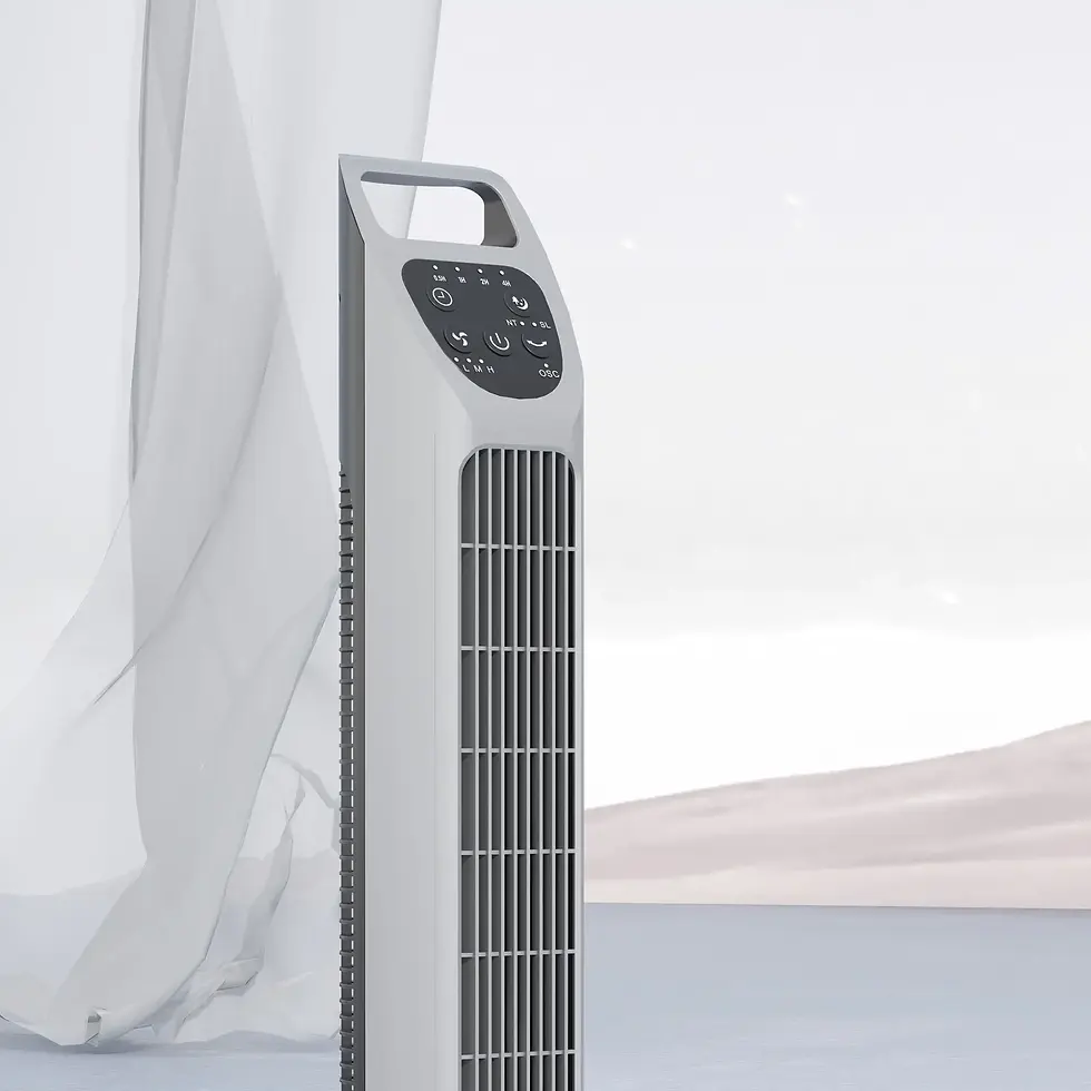 Thumbnail: HOMCOM 31" Oscillating Tower Fan with Remote Control, 4H Timer, 3 Speed 3 Modes
