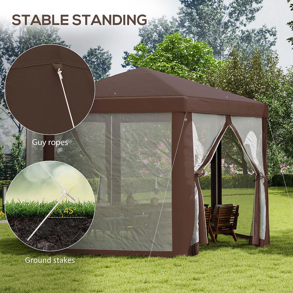 Thumbnail: Hexagonal Garden Gazebo Patio Party Outdoor Canopy Tent Sun Shelter with Mosquit