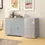 Thumbnail: HOMCOM 91 Litre Fridge Freezer - Grey - Perfect for Kitchen Counters