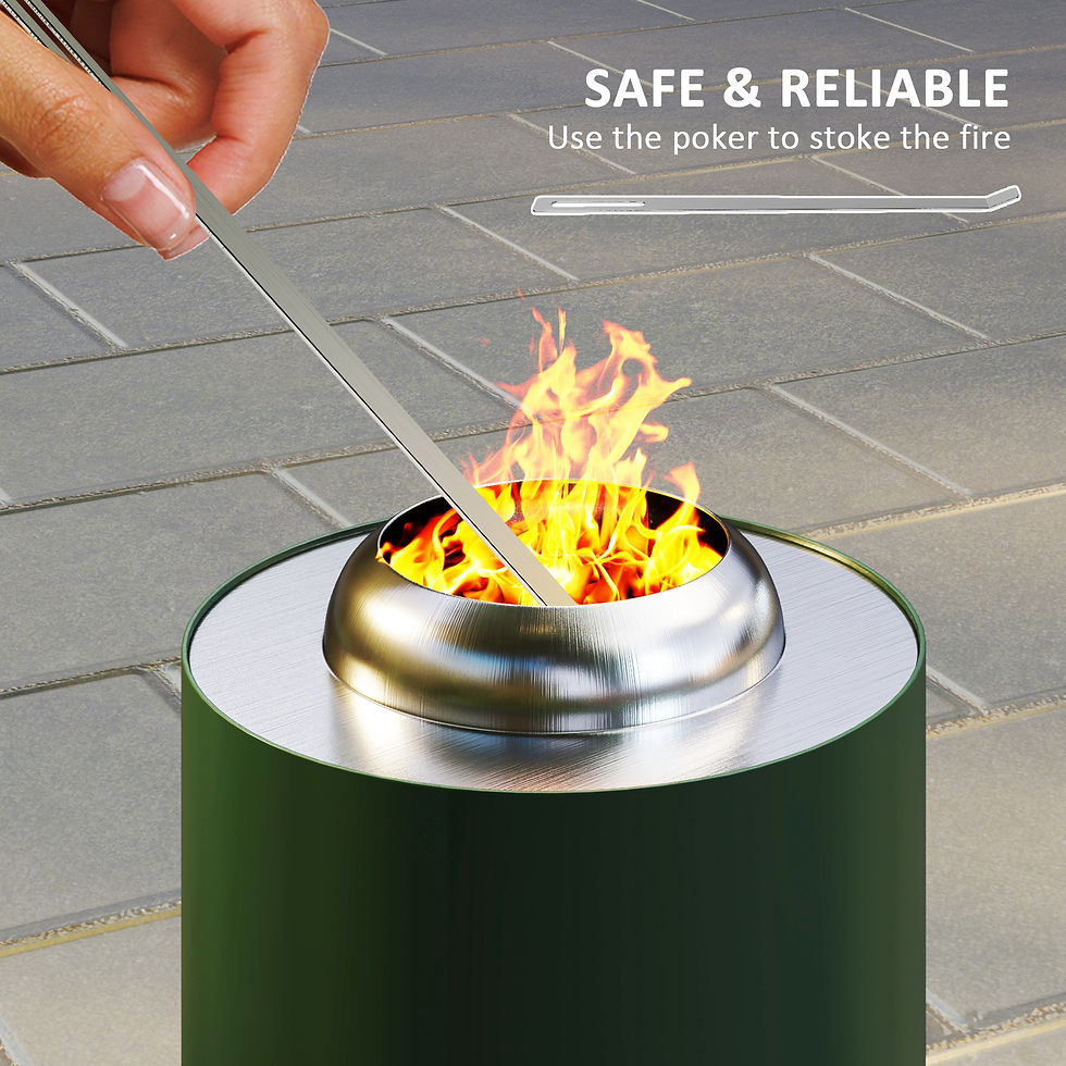 Thumbnail: Smokeless Fire Pit, 16 x 16 cm Stainless Steel Portable Wood Burning Firepit wit