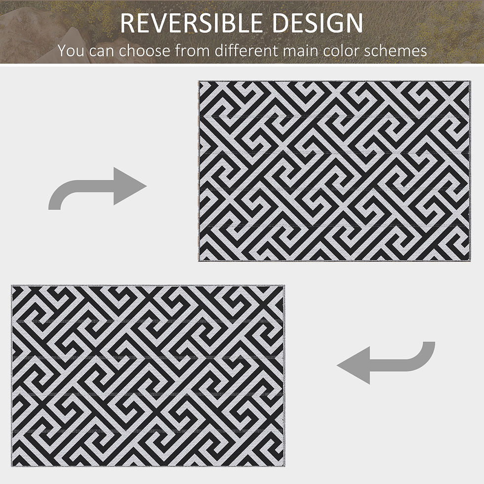 Thumbnail: Outdoor Rug Reversible Mat Plastic Straw Rug Portable RV Camping Mat for Garden