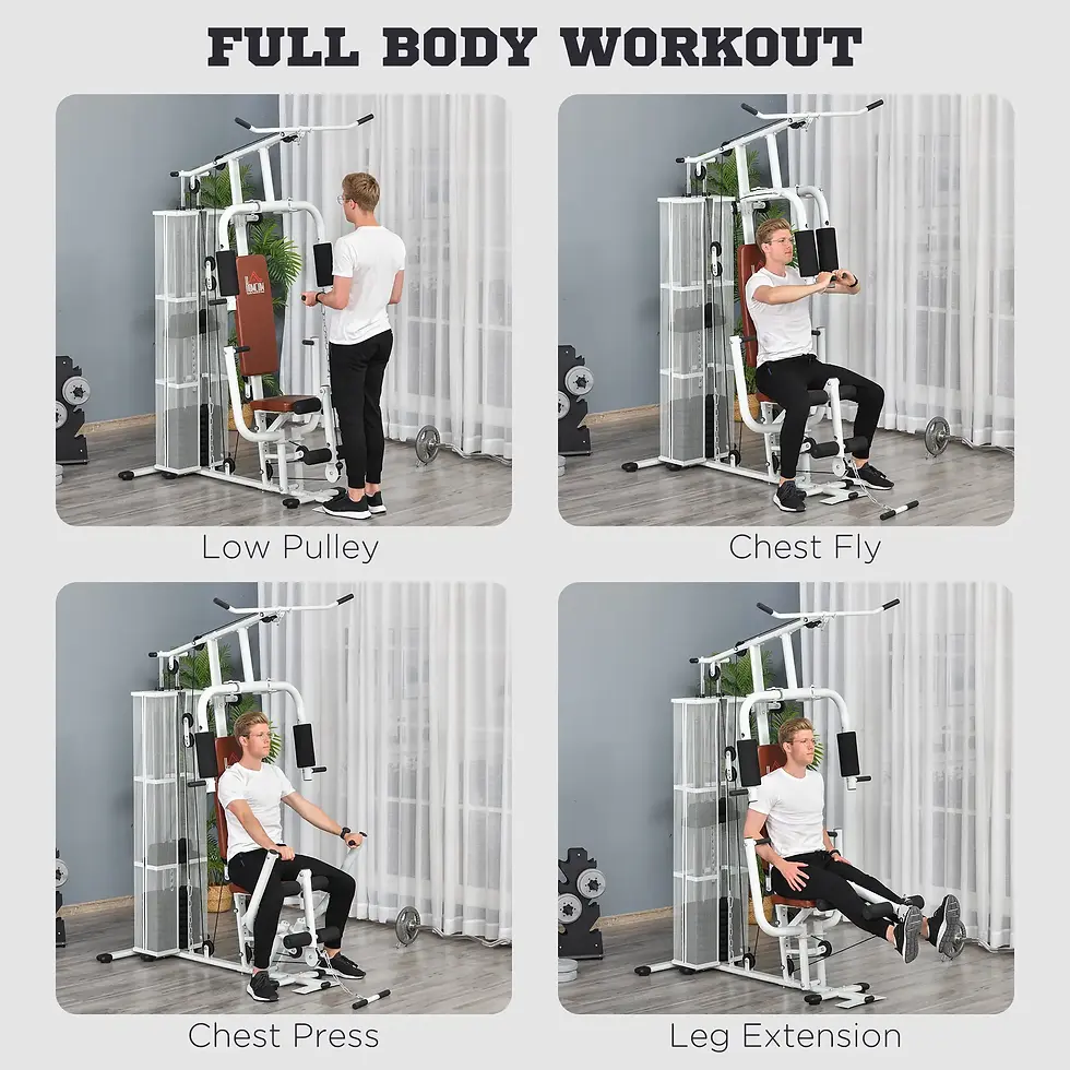 Thumbnail: Multifunction Home Gym Weight Training Workout Station Fitness Strength Machine