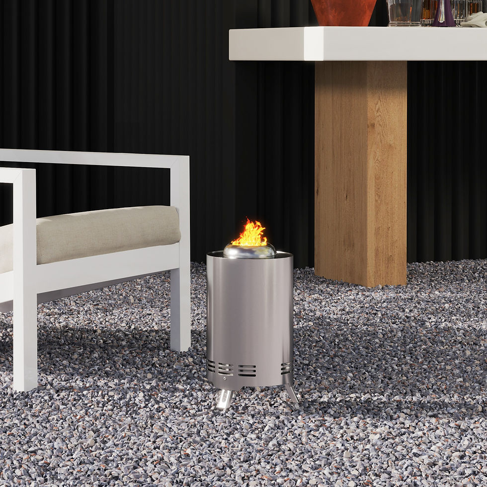 Thumbnail: Smokeless Fire Pit, 16 x 16 cm Stainless Steel Portable Wood Burning Firepit wit