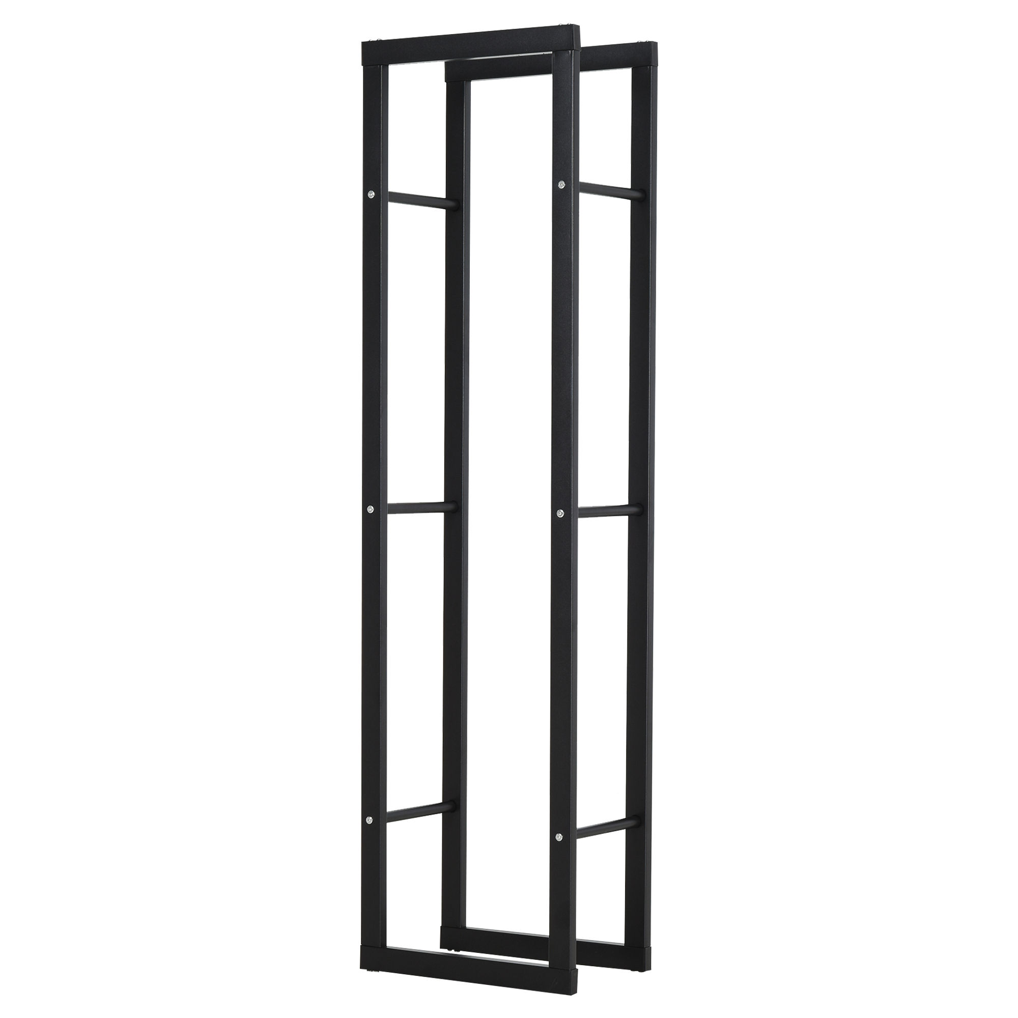 Metal Firewood Log Holder Tall Firewood Rack Indoor Outdoor Fireplace Wood Stora