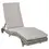 Thumbnail: Outsunny Patio Wicker Chaise Lounge w/ Adjustable Backrest & Wheels - Grey