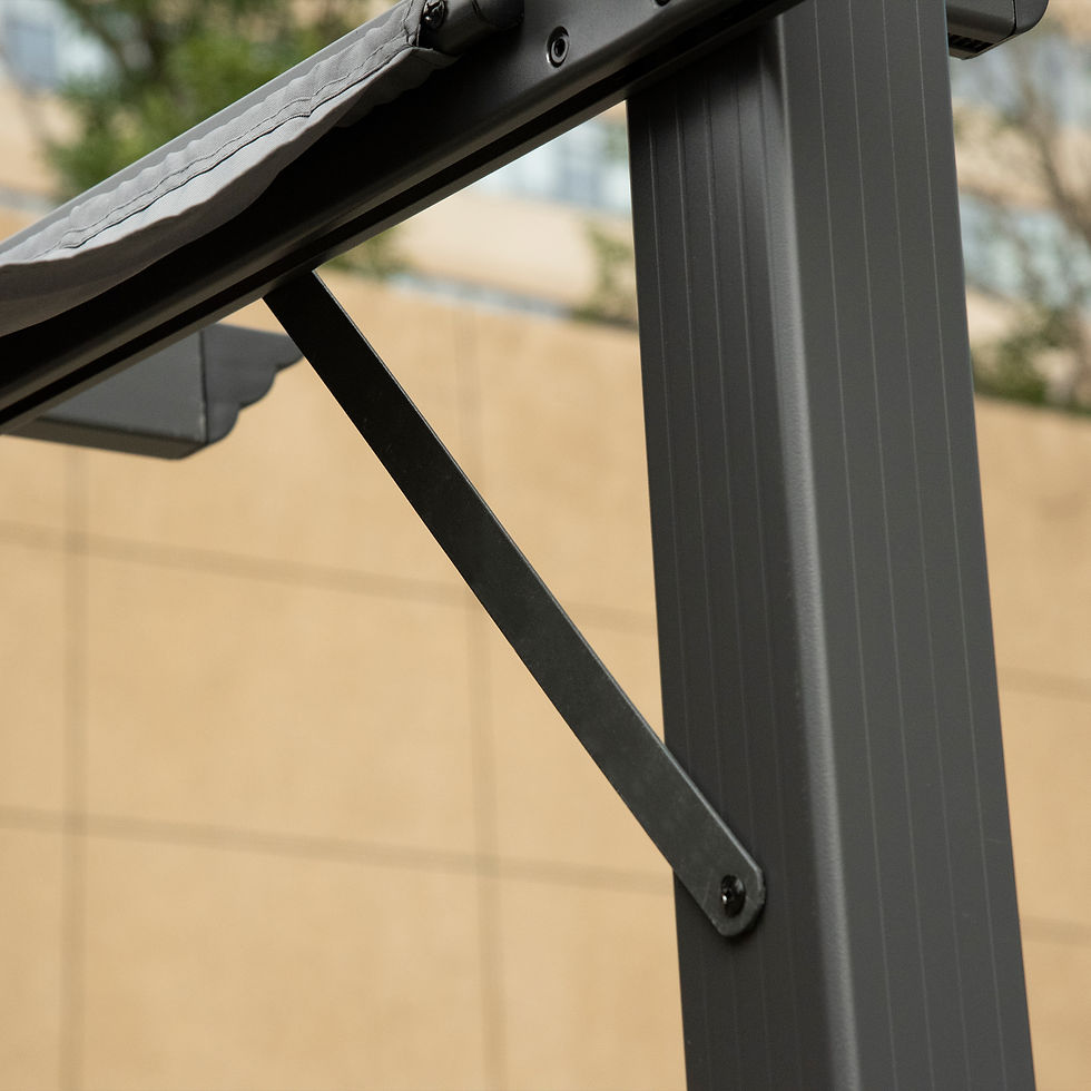 Thumbnail: Outsunny 3 x 3 m Aluminum Gazebo, with Retractable Roof - Grey