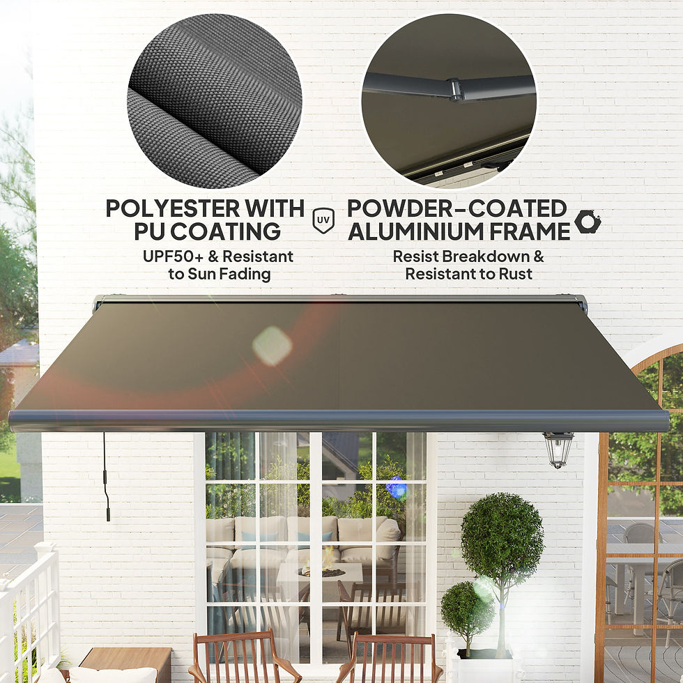 Thumbnail: 4 x 3(m) Full Cassette Electric Awning with Remote Controller, Aluminium Frame D