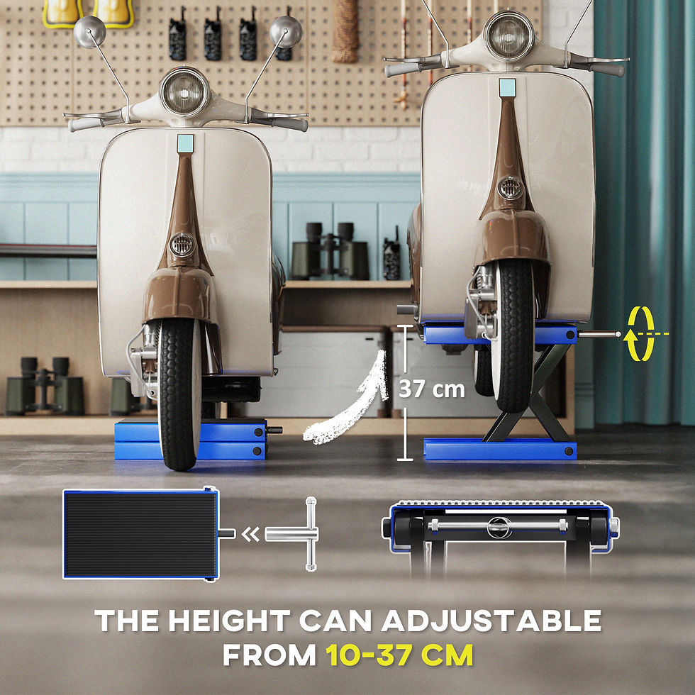 Thumbnail: 500KG Motorcycle Lift Scissor Jack, Height Adjustable Motorbike Stand with Anti-