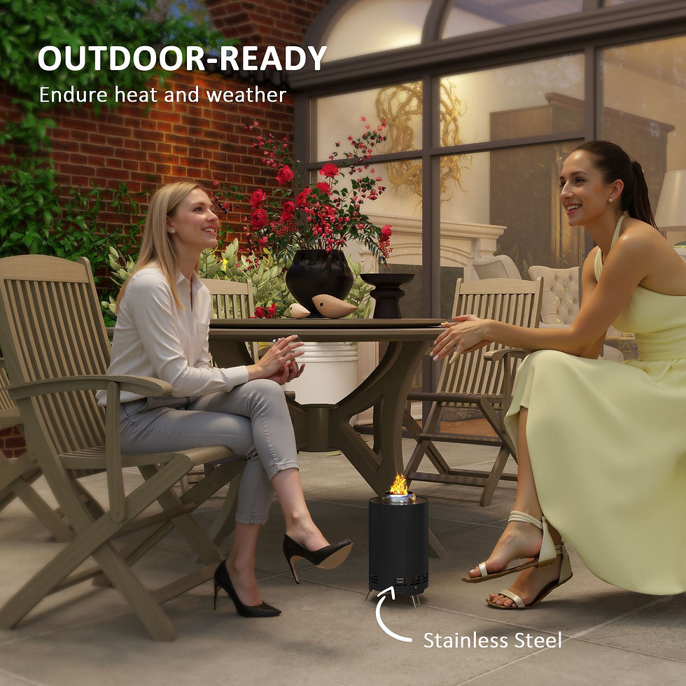 Thumbnail: Smokeless Fire Pit, 16 x 16 cm Stainless Steel Portable Wood Burning Firepit wit