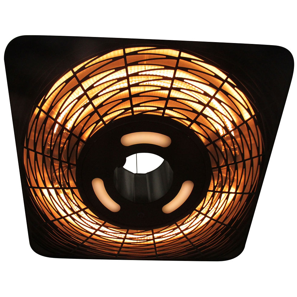 Thumbnail: 2000W Electric Hanging Patio Heater Ceiling Mounted Halogen Heating Indoor Outdo