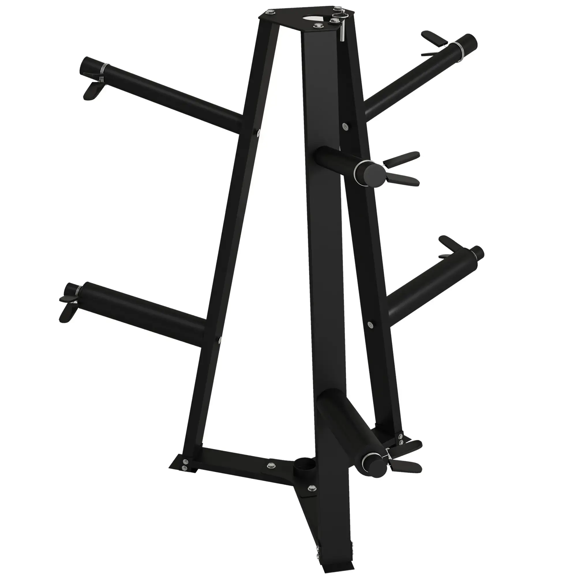 SPORTNOW Weight Tree Weight Rack for 5cm Weight Plates & Barbell Bar - 300kg Cap