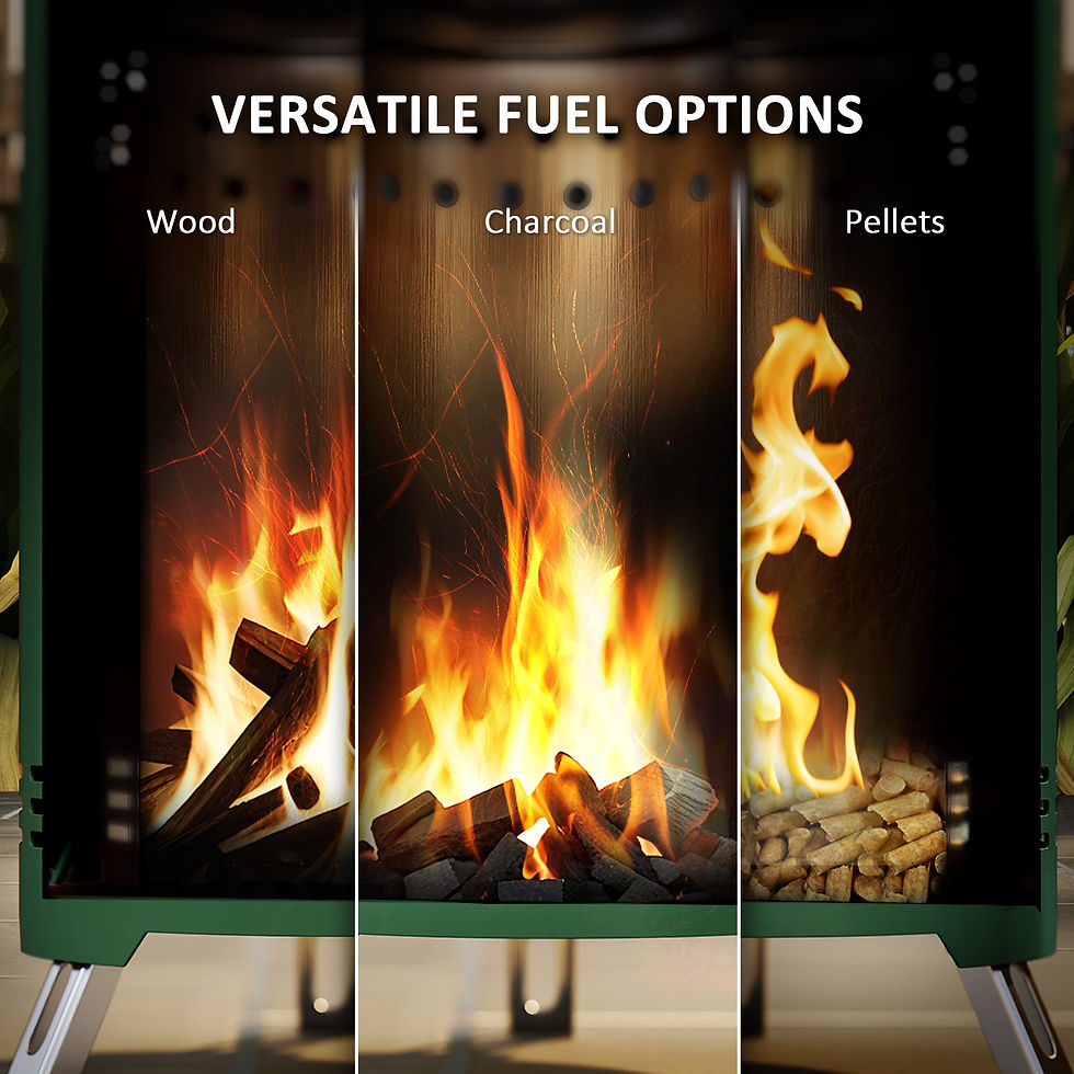 Thumbnail: Smokeless Fire Pit, 16 x 16 cm Stainless Steel Portable Wood Burning Firepit wit