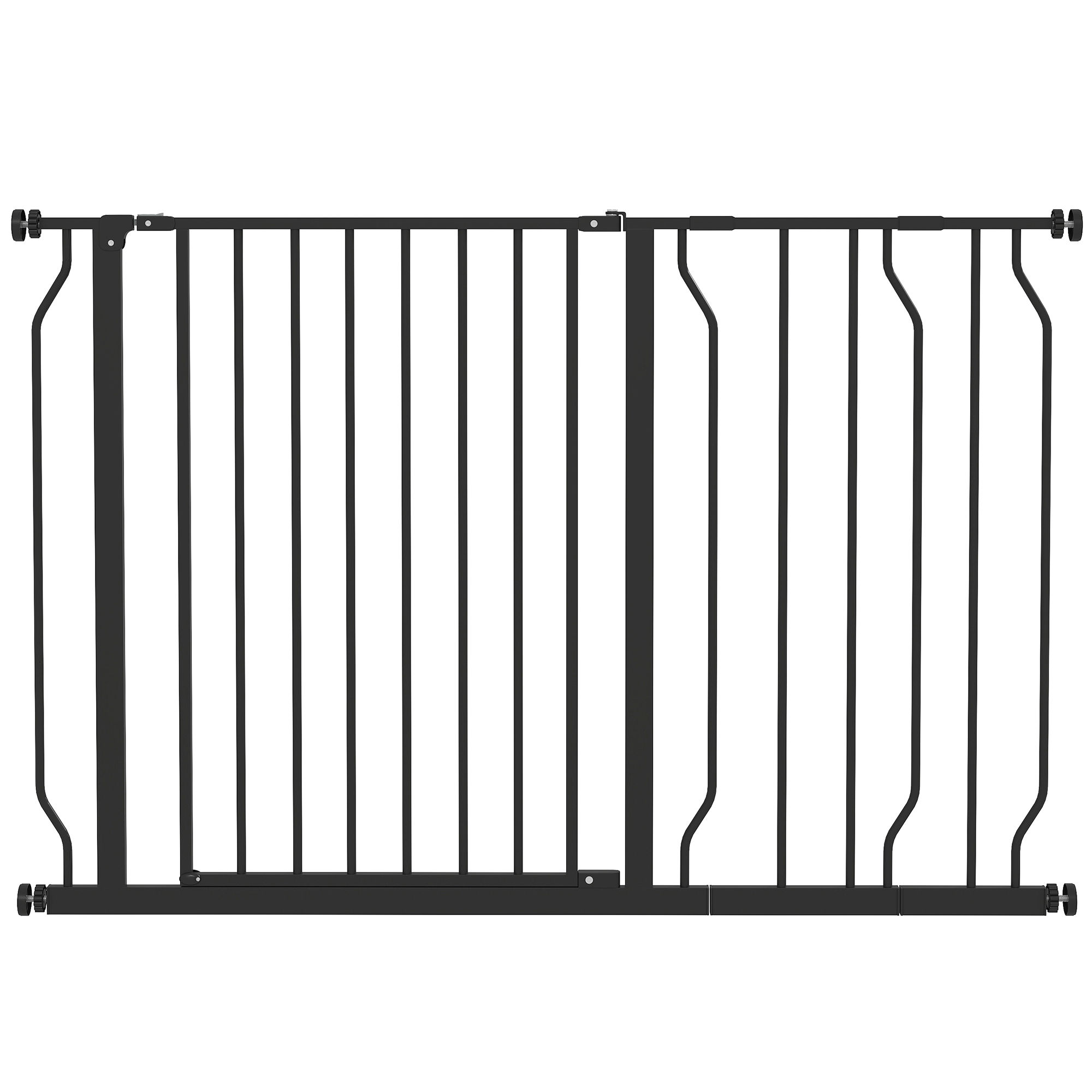 PawHut Wide Dog Safety Gate, with Door Pressure, for Doorways, Hallways,