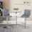 Thumbnail: HOMCOM Modern Adjustable Bar Stools Set of 2, Swivel Velvet Barstools - Grey