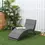 Thumbnail: Outsunny Foldable PE Rattan Sun Lounger w/ Cushion - Ergonomic Design, Grey