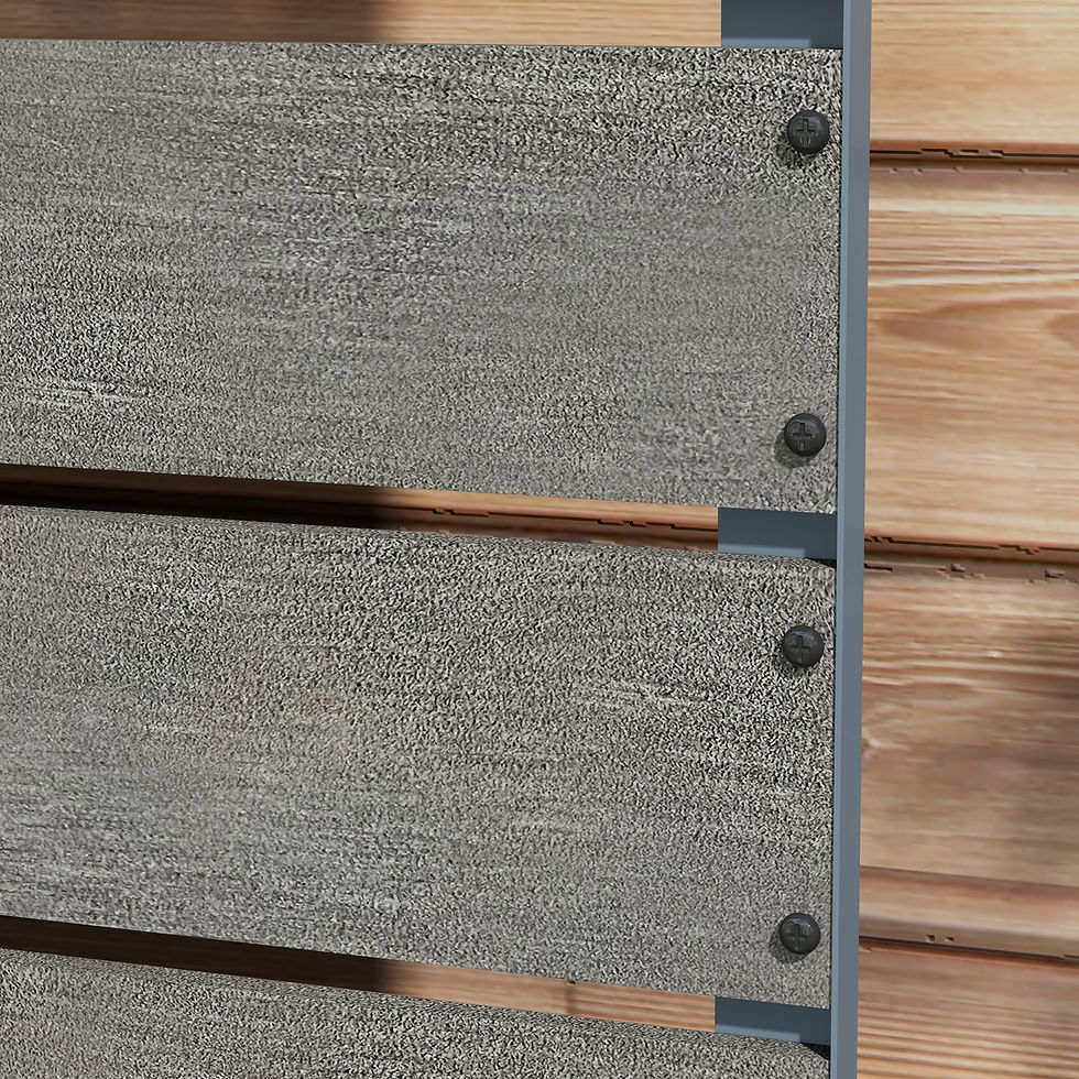 Thumbnail: 34 x 69.5cm Garden Planter Box, with Back Trellis, Grey