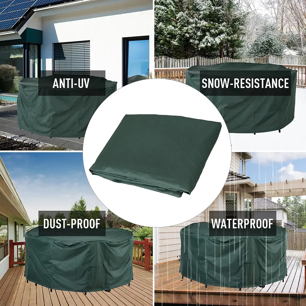Thumbnail: Outsunny Garden Patio Large Furniture Set Round Cover 600D Oxford Waterproof