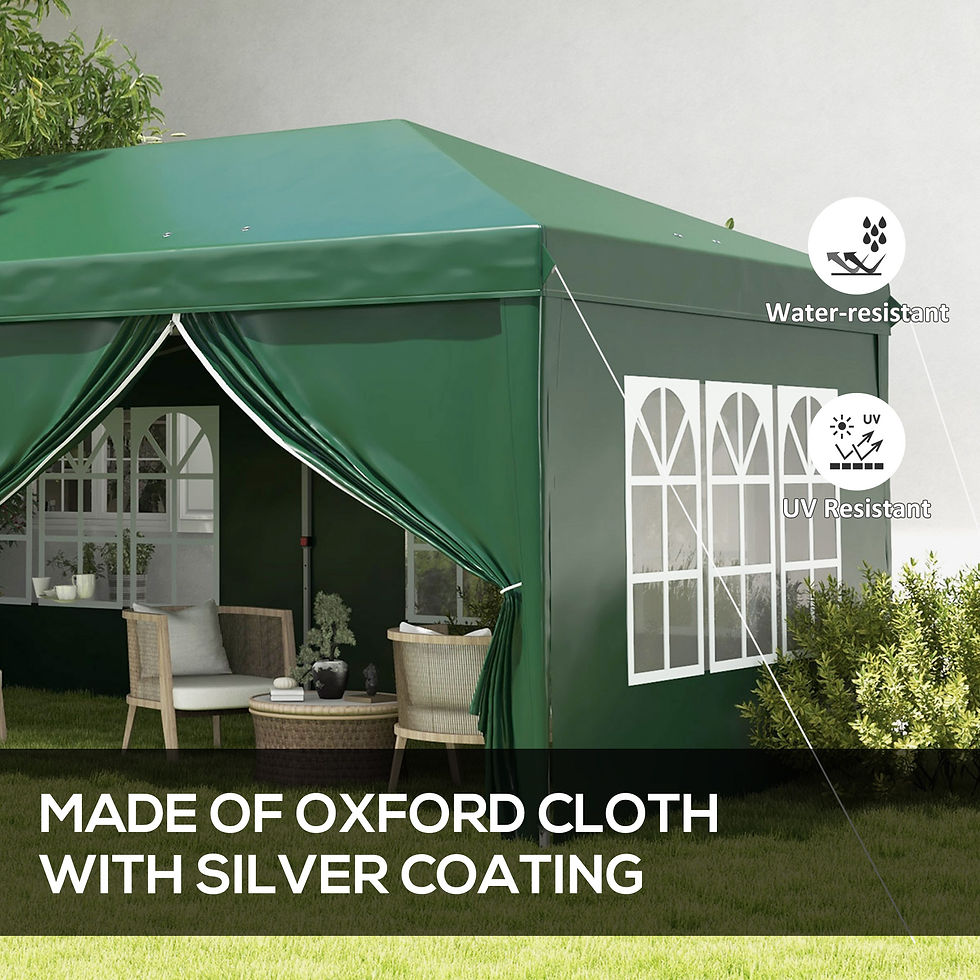 Thumbnail: 3 x 6m Pop-Up Gazebo, with Curtain Walls and Windows - Dark Green