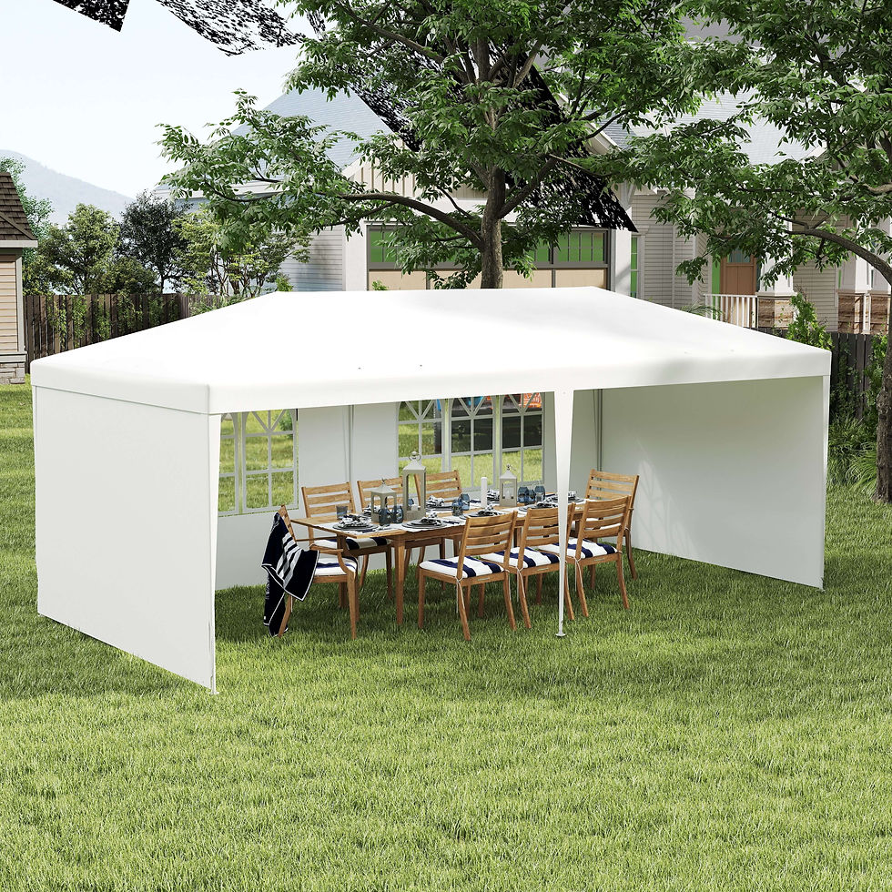 Thumbnail: 6 x 3 m Party Tent Gazebo Marquee Outdoor Patio Canopy Shelter with Windows and