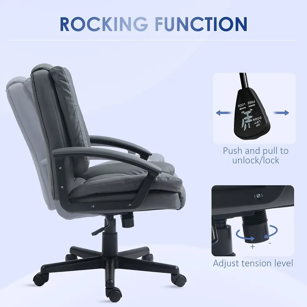 Thumbnail: Office Chair, Computer Desk Chair, Mid Back Executive Chair Adjustable Height