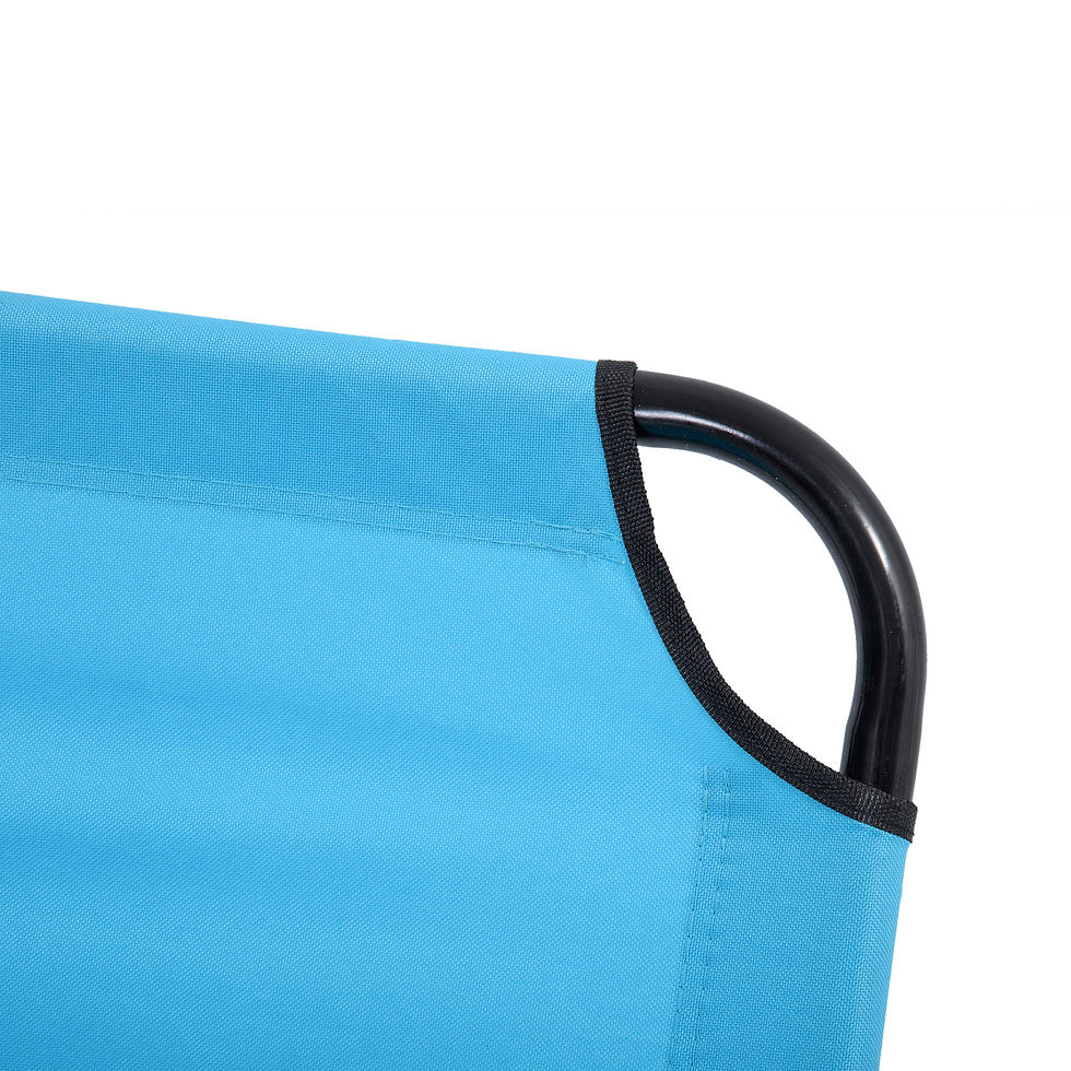 Thumbnail: Outsunny Garden Sun Lounger, with Five-Position Back - Light Blue
