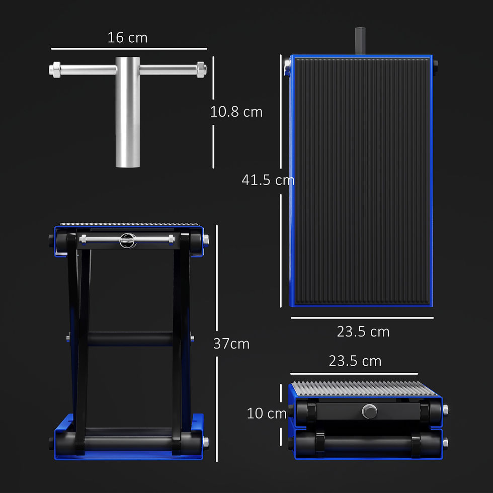 Thumbnail: 500KG Motorcycle Lift Scissor Jack, Height Adjustable Motorbike Stand with Anti-