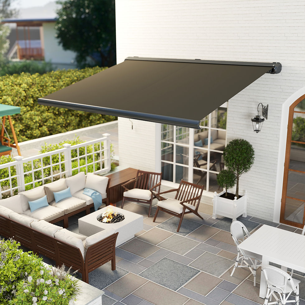 Thumbnail: 4 x 3(m) Full Cassette Electric Awning with Remote Controller, Aluminium Frame D