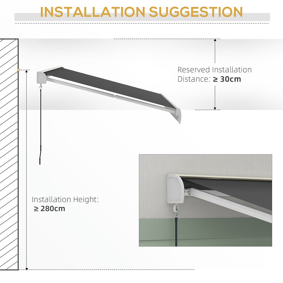 Thumbnail: 2.5 x 3m Electric Cassette Awning, with Remote - Grey