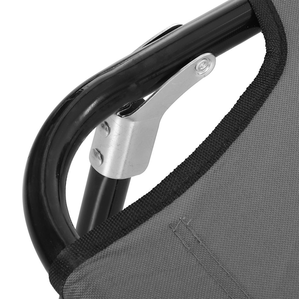 Thumbnail: Garden Sun Lounger, with Five-Position Back - Grey