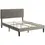 Thumbnail: HOMCOM Double Velvet-Feel Headboard Bed Frame - Grey