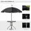 Thumbnail: Outsunny 6 Piece Garden Dining Set with Umbrella, Patio Sets with Parasol -Black