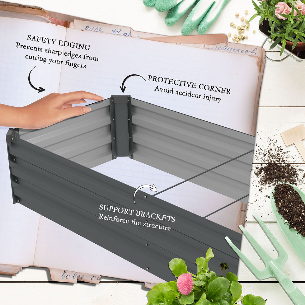 Thumbnail: 60 x 240cm Galvanised Steel Planter, with Open Bottom