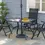 Thumbnail: Outsunny 94 x 94 cm Garden Table with Parasol Hole, Outdoor Dining Garden Table