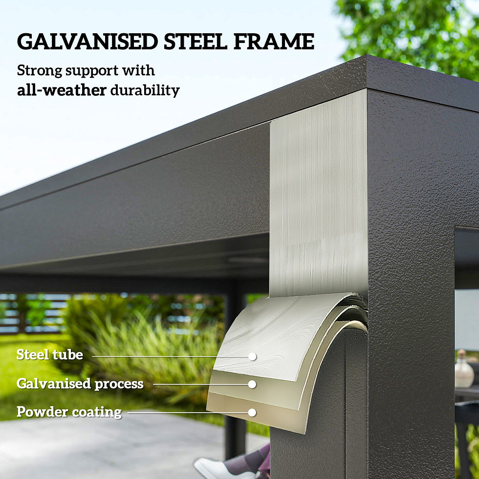 Thumbnail: Outsunny Seven-Piece Minimal Metal Garden Dining Set, with Parasol Hole - Black