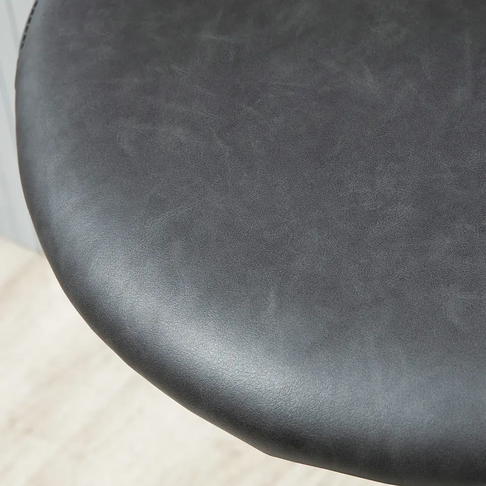 Thumbnail: HOMCOM Bar Stools Set of 2, Swivel Counter Height Barstools with Back -Dark Grey