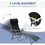 Thumbnail: Sun Lounger Steel Frame Outdoor Folding Chaise Texteline Lounge Chair Recliner